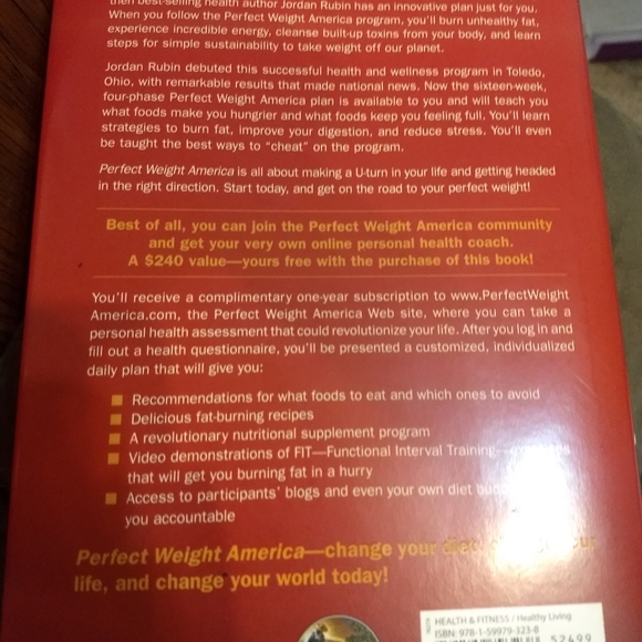 Perfect Weight America Hardback by Jordan Rubin - Picture 2 of 2